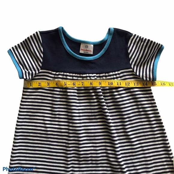 Hanna Andersson Striped Dress Sz 130 (8) - Picture 4 of 5
